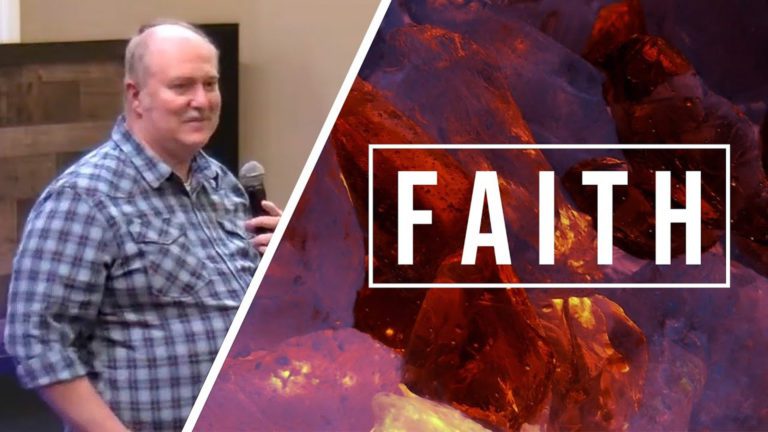 Ray McCaffity shares on Faith at a Wednesday night service at New and living way church