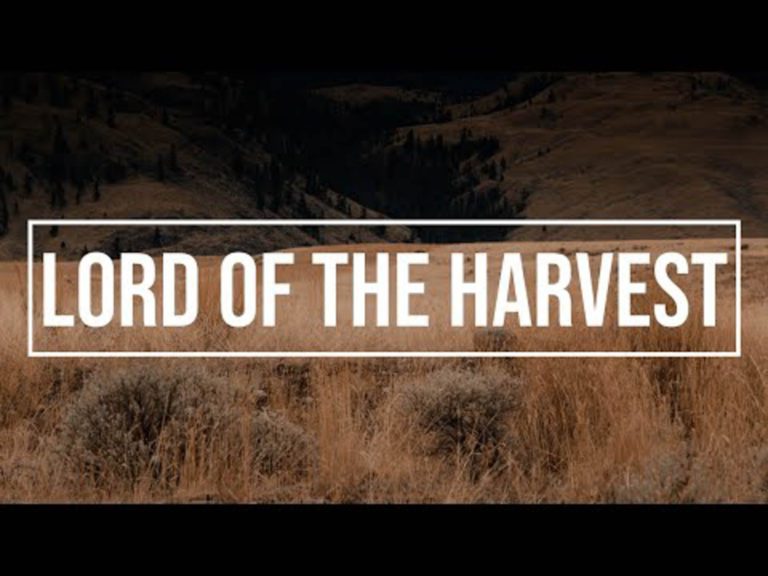 The Words, "Lord of the Harvest" over a field